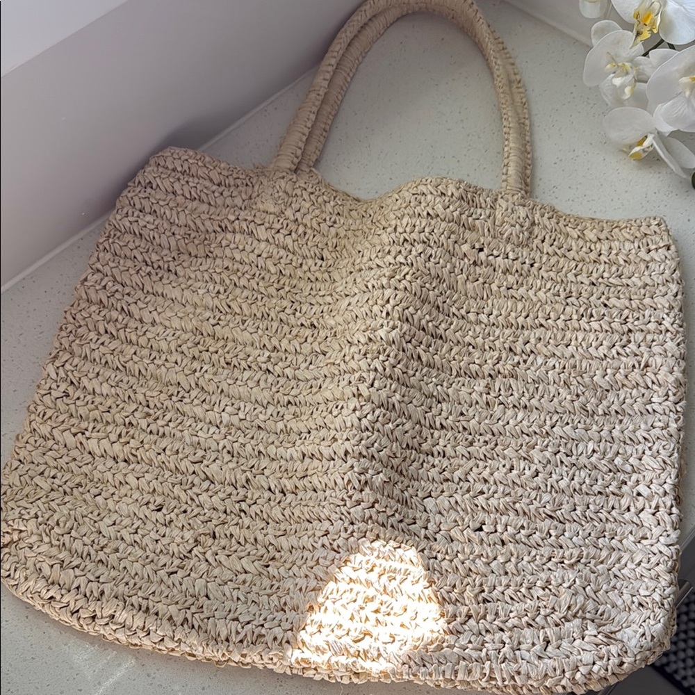 J Crew Woven Tote Bag